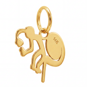 14K Yellow Gold Nazca Monkey Pendant Ancient Peru Geoglyph Fine Jewelry Archaeology Gift