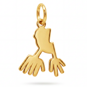 14K Yellow Gold Nazca Manos Hands Pendant Ancient Peru Geoglyph Fine Jewelry Archaeology Gift