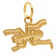14K Solid Yellow Gold Nazca Spider Pendant Charm Ancient Peru Geoglyph Lines Archaeology Fine Jewelry Meaningful Gift