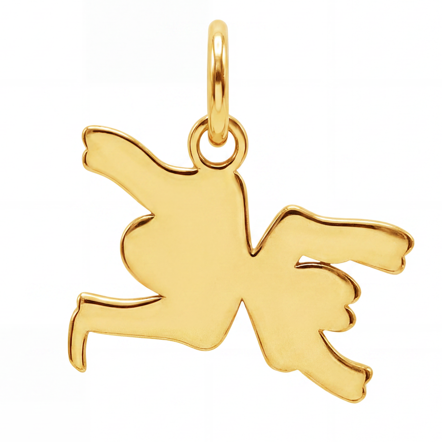 14K Solid Yellow Gold Nazca Spider Pendant Charm Ancient Peru Geoglyph Lines Archaeology Fine Jewelry Meaningful Gift