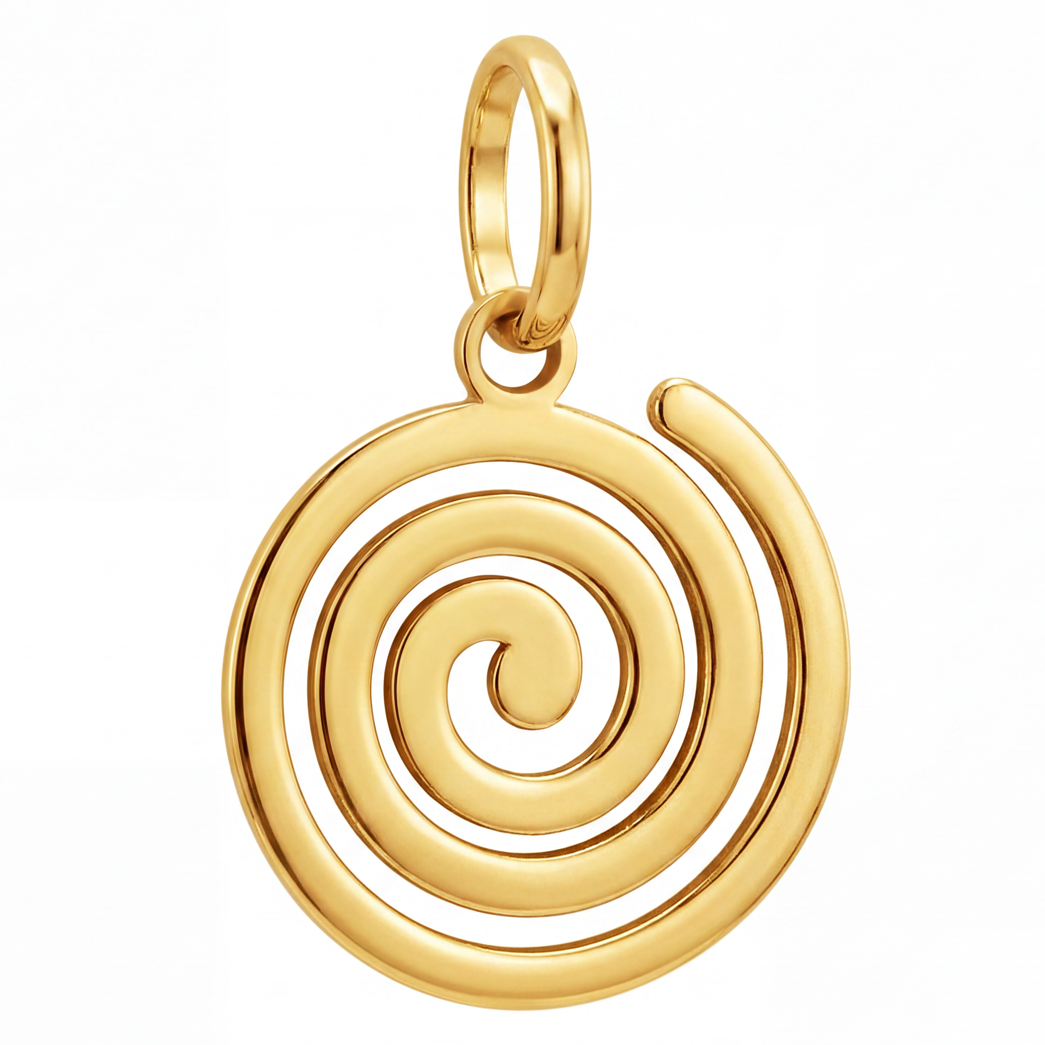 14K Yellow Gold Nazca Spiral Pendant Ancient Peru Symbol Fine Jewelry Meaningful Gift